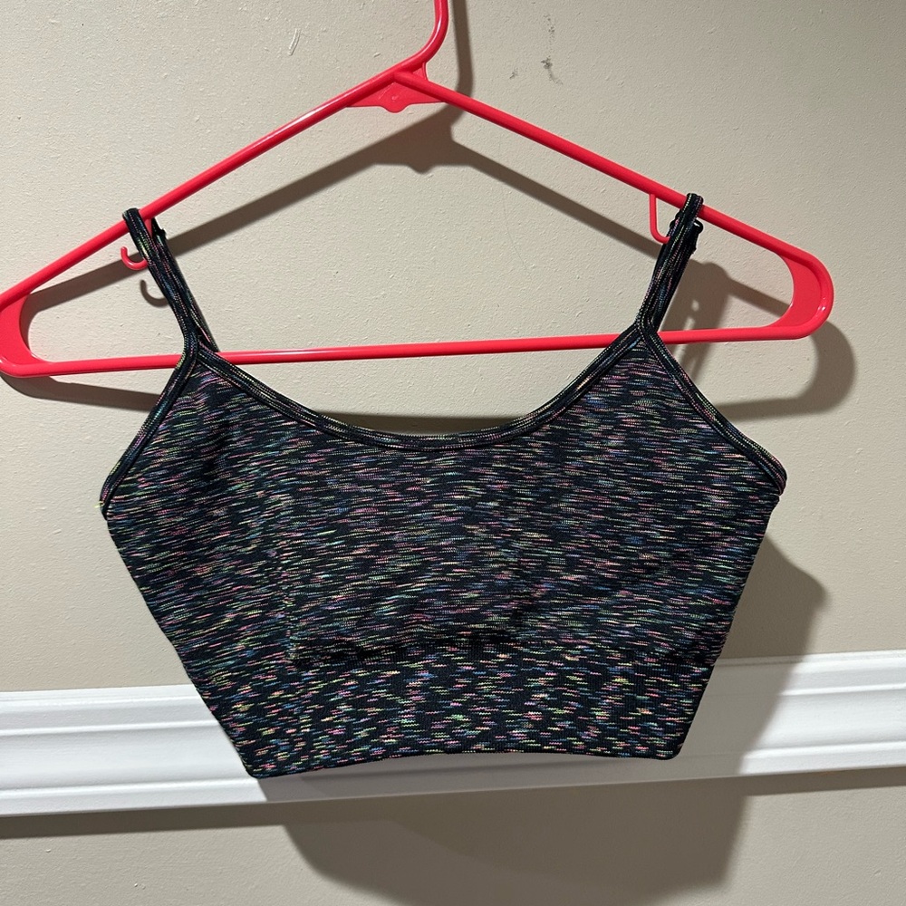 Gray and Black‎ Heathered Crop Camisole